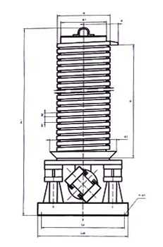 DZC垂直振動(dòng)提升機(jī)外形示意圖