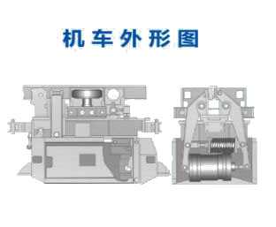 氣動(dòng)單軌吊機(jī)車外形圖