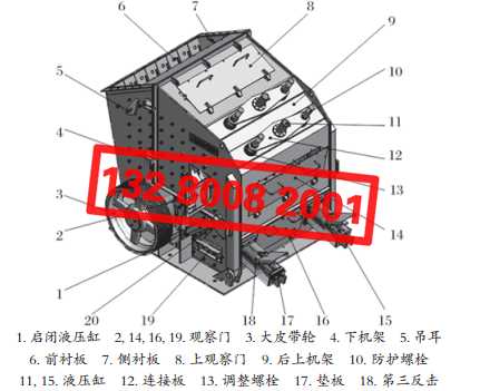 反擊式破碎機結(jié)構(gòu)示意圖